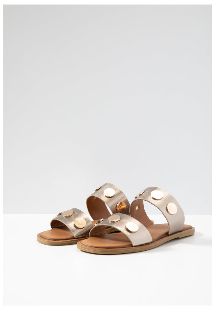 Inuovo Pantoletten Leder Pewter - surf4shoes