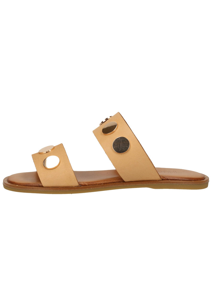 Inuovo Pantoletten Leder Hellbraun - surf4shoes
