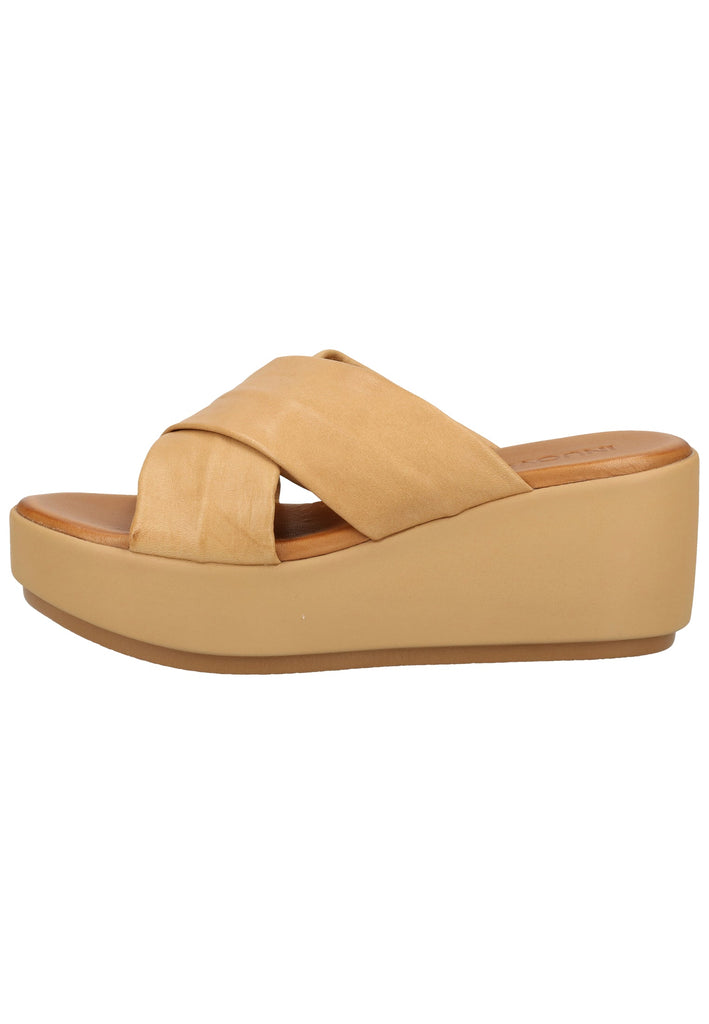 Inuovo Pantoletten Leder Hellbraun - surf4shoes