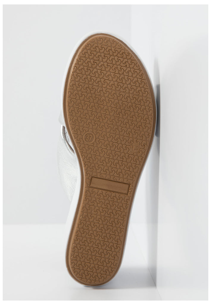 Inuovo Pantoletten Leder Silber - surf4shoes