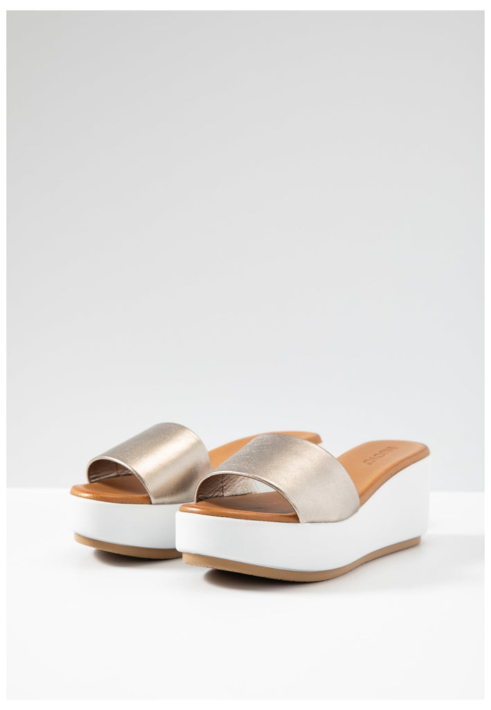 Inuovo Pantoletten Leder Pewter - surf4shoes