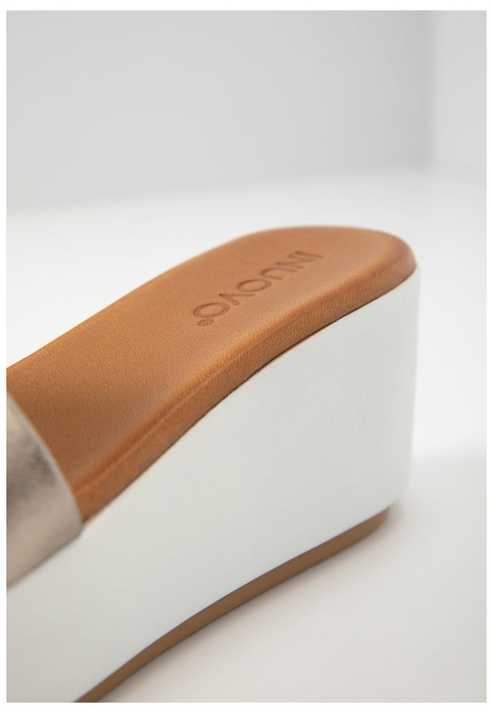 Inuovo Pantoletten Leder Pewter - surf4shoes