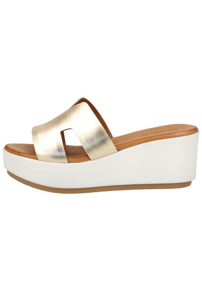 Inuovo Pantoletten Leder Gold - surf4shoes