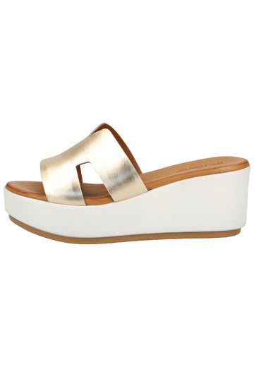 Inuovo Pantoletten Leder Gold - surf4shoes