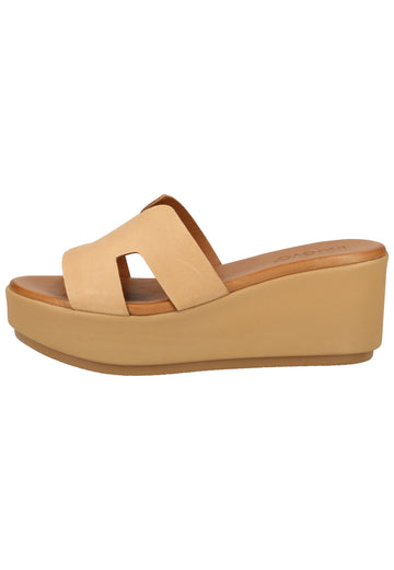 Inuovo Pantoletten Leder Hellbraun - surf4shoes