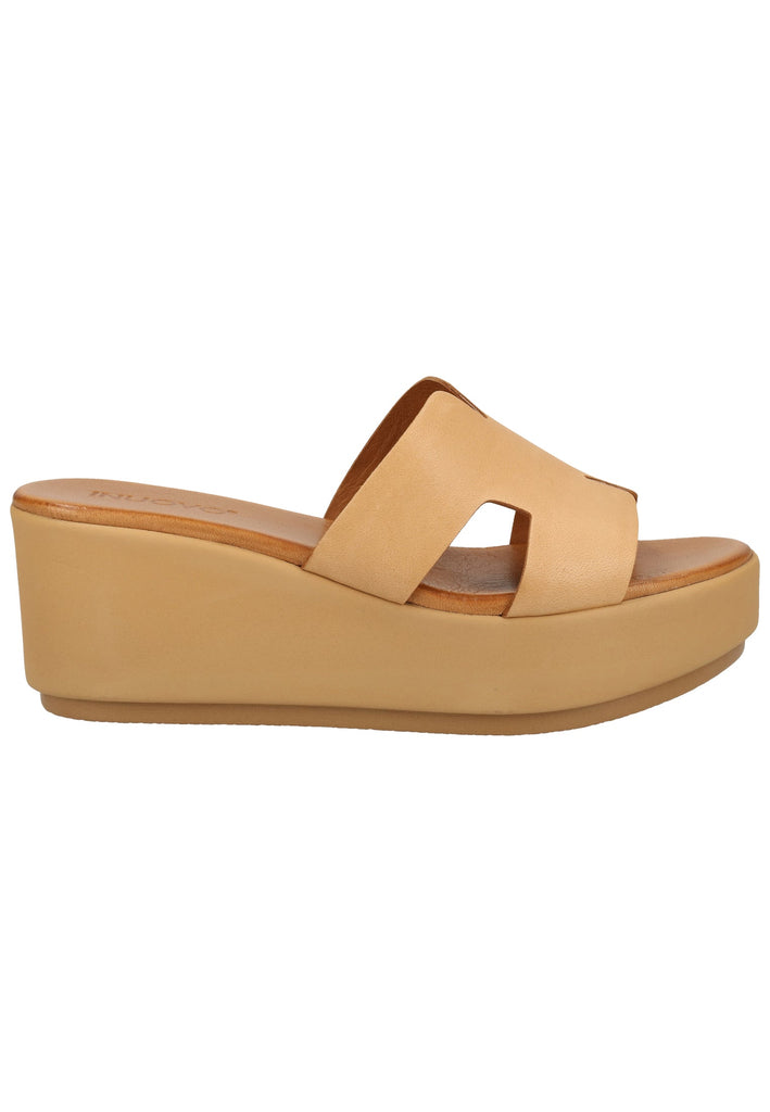 Inuovo Pantoletten Leder Hellbraun - surf4shoes