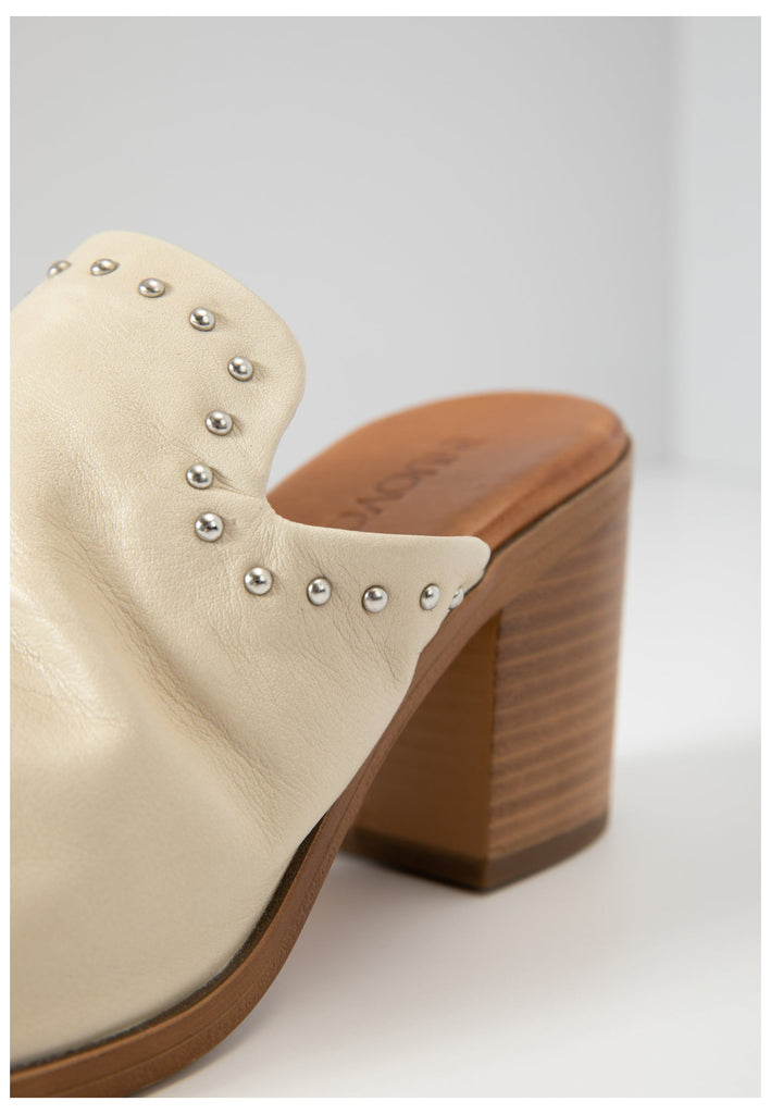 Inuovo Pantoletten Leder Beige - surf4shoes