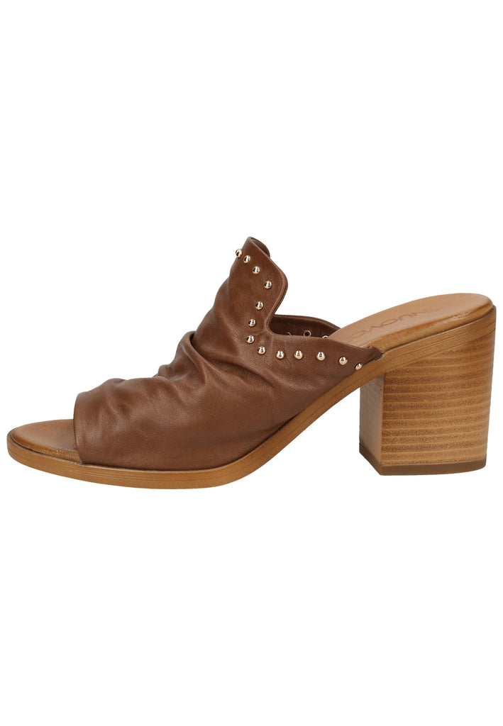 Inuovo Pantoletten Leder Dunkelbraun - surf4shoes