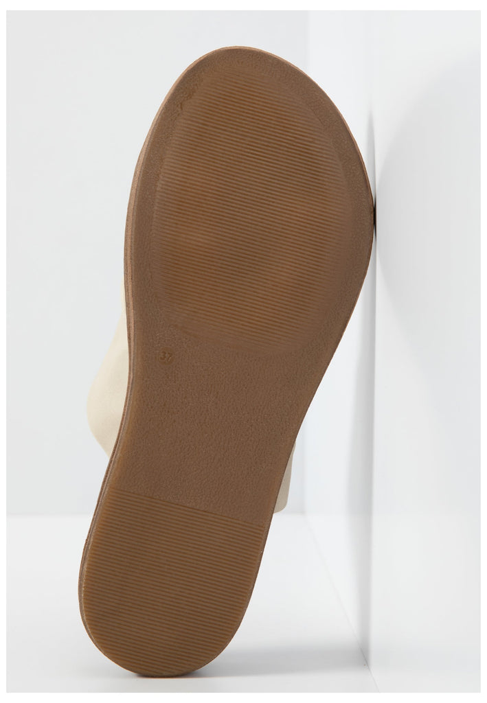 Inuovo Pantoletten Leder Beige - surf4shoes