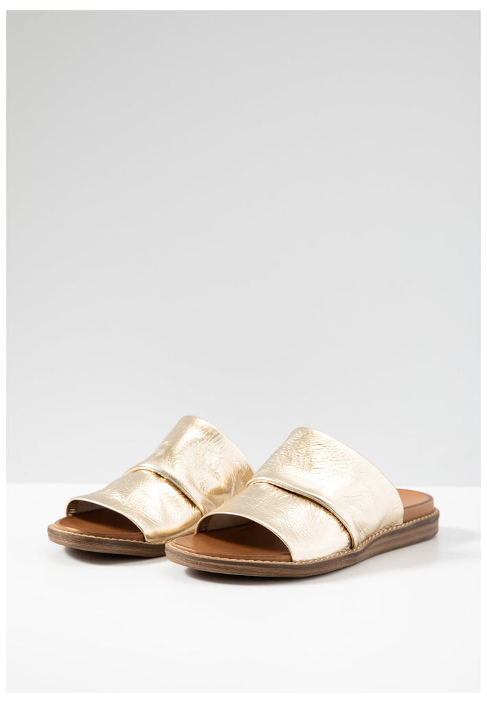 Inuovo Pantoletten Leder Gold - surf4shoes