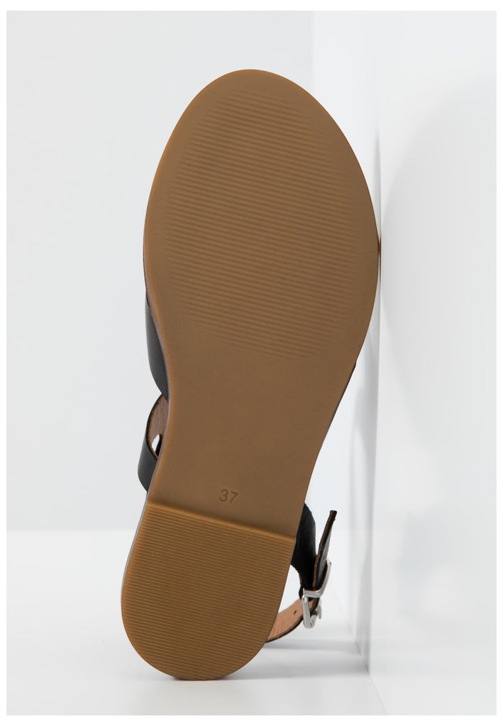 Inuovo Zehensteg Leder Schwarz - surf4shoes