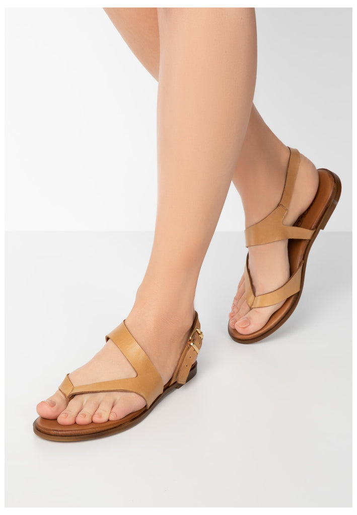 Inuovo Zehensteg Leder Hellbraun - surf4shoes