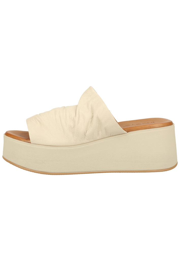 Inuovo Pantoletten Leder Beige - surf4shoes