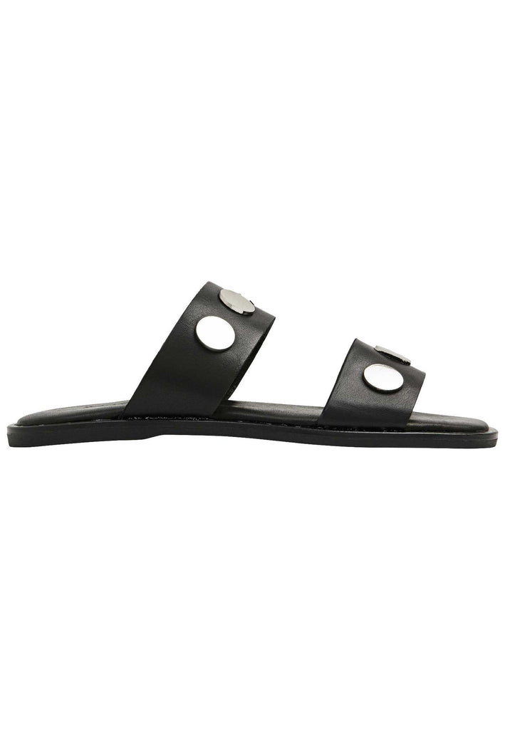 Inuovo Pantoletten Leder Schwarz - surf4shoes