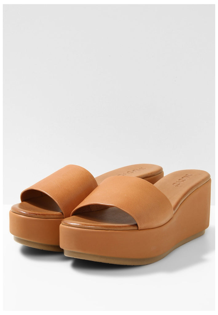 Inuovo Pantoletten Leder Mittelbraun - surf4shoes