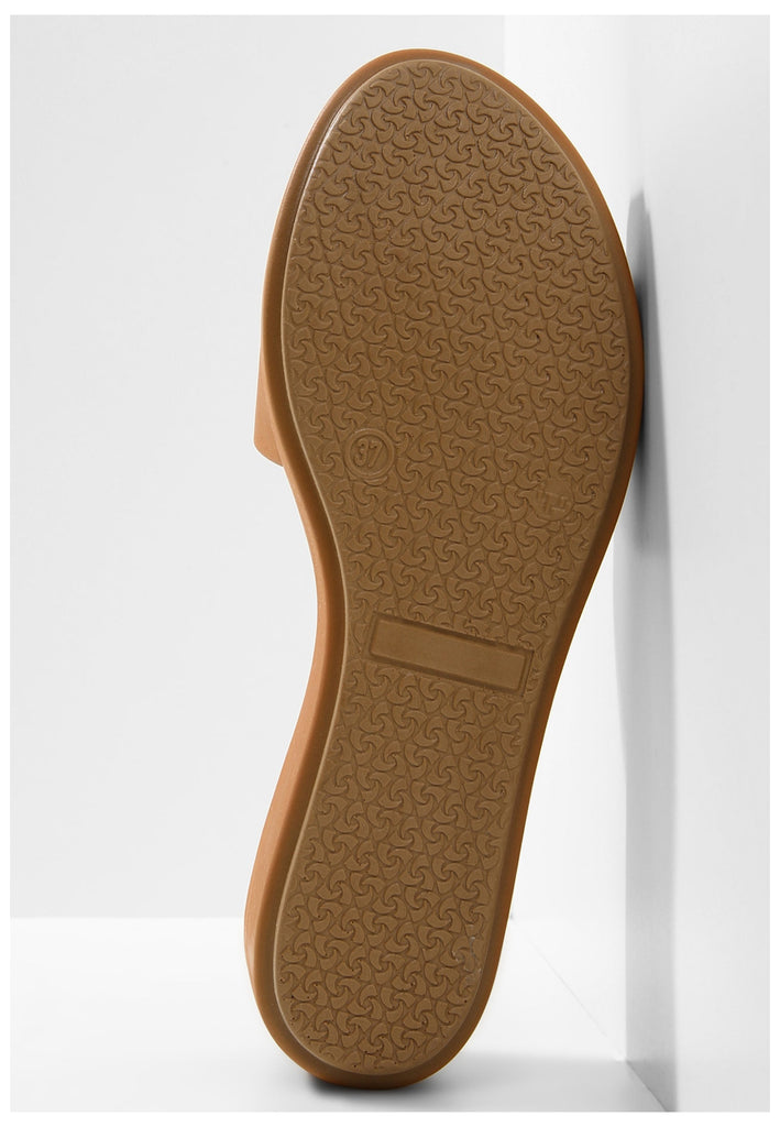 Inuovo Pantoletten Leder Mittelbraun - surf4shoes