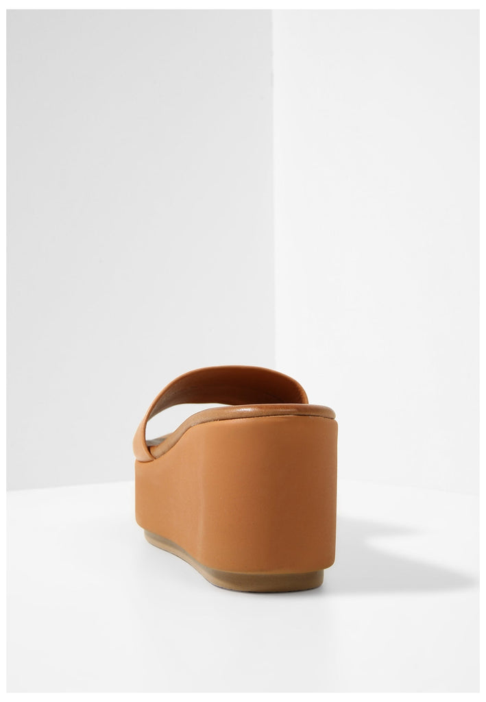 Inuovo Pantoletten Leder Mittelbraun - surf4shoes