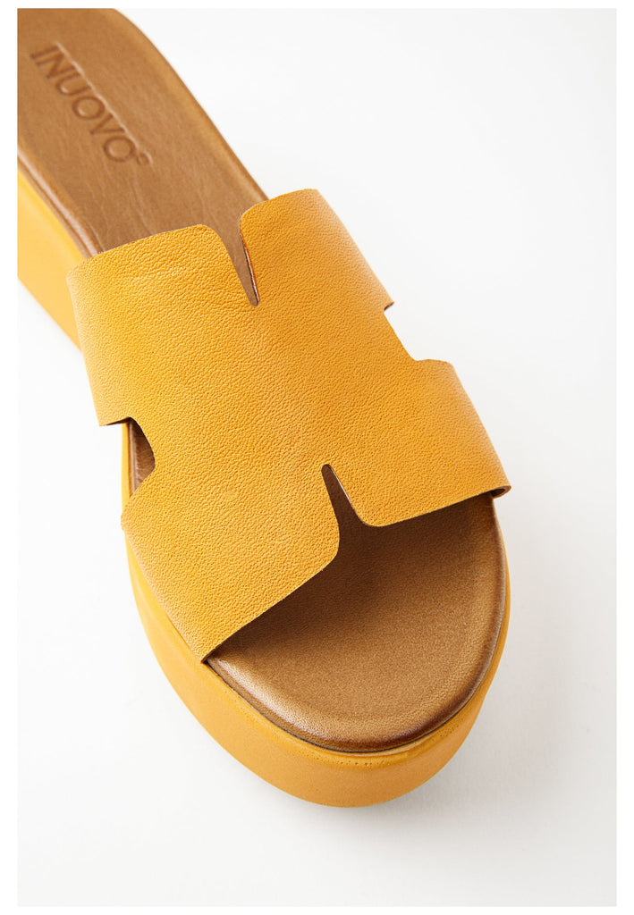 Inuovo Pantoletten Leder Orange - surf4shoes