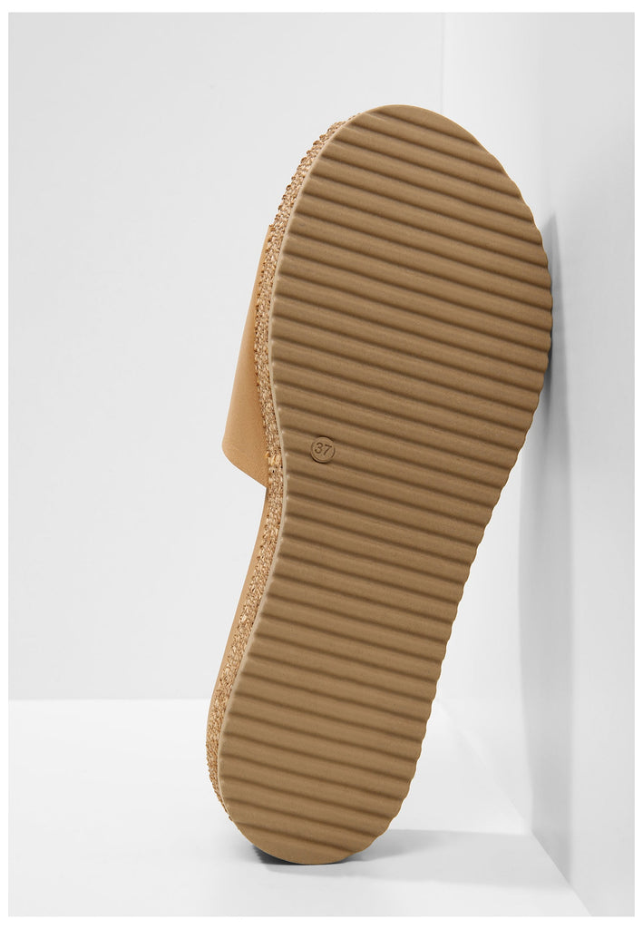 Inuovo Pantoletten Leder Hellbraun - surf4shoes