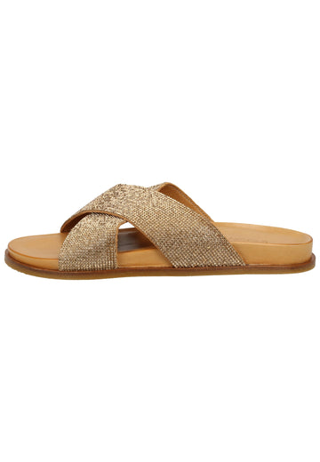 Inuovo Pantoletten Leder Hellbraun - surf4shoes