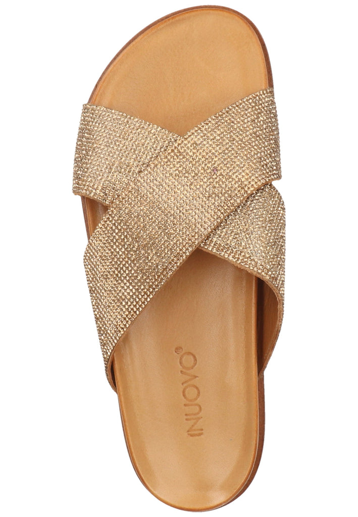 Inuovo Pantoletten Leder Hellbraun - surf4shoes