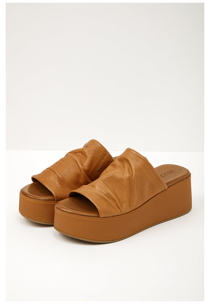 Inuovo Pantoletten Leder Mittelbraun - surf4shoes