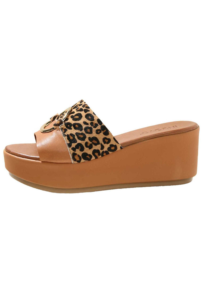Inuovo Pantoletten Leder Leopard - surf4shoes