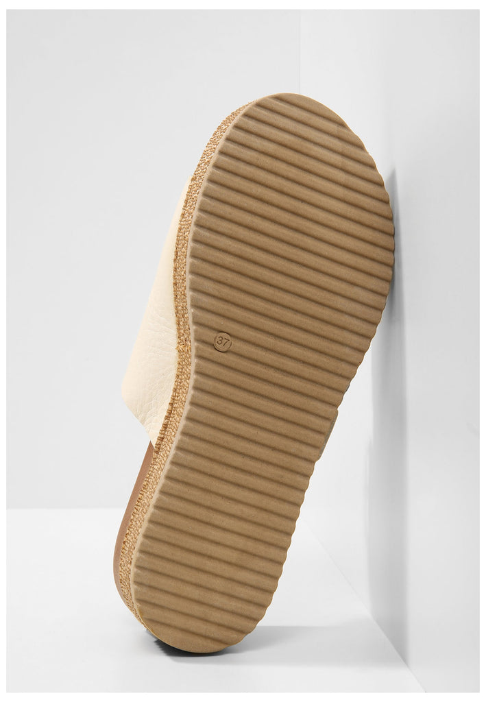 Inuovo Pantoletten Leder Beige - surf4shoes