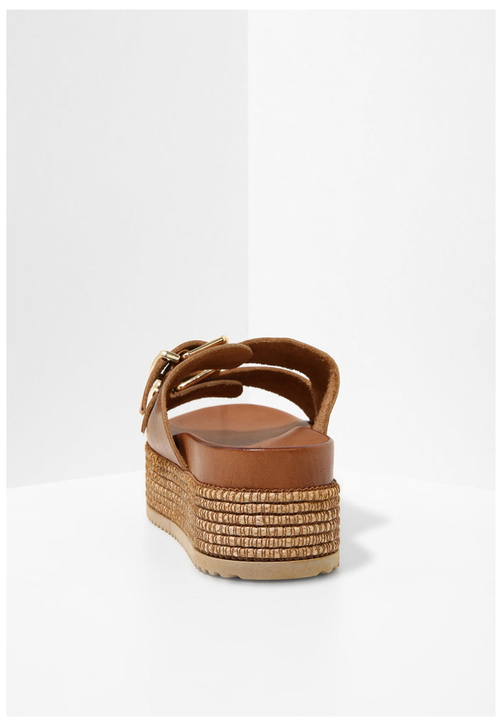 Inuovo Pantoletten Leder Mittelbraun - surf4shoes