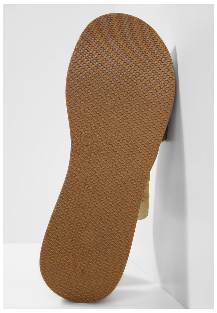 Inuovo Pantoletten Leder Gold - surf4shoes