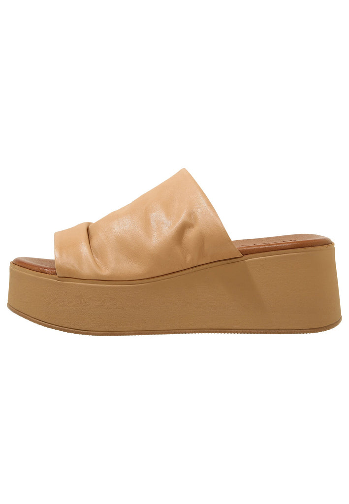 Inuovo Pantoletten Leder Hellbraun - surf4shoes