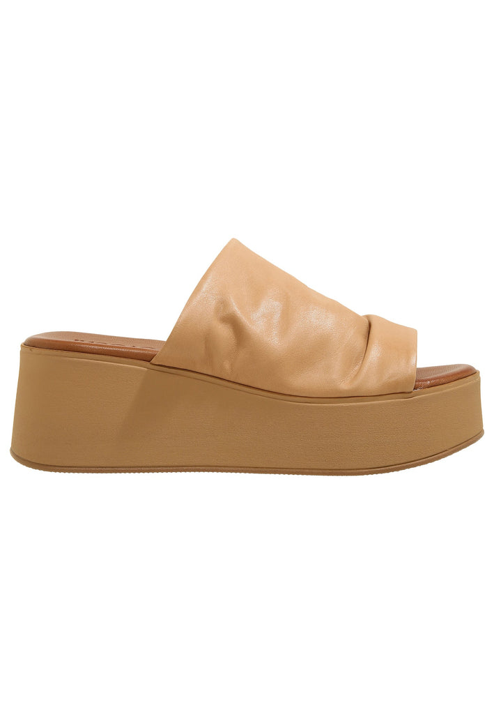 Inuovo Pantoletten Leder Hellbraun - surf4shoes