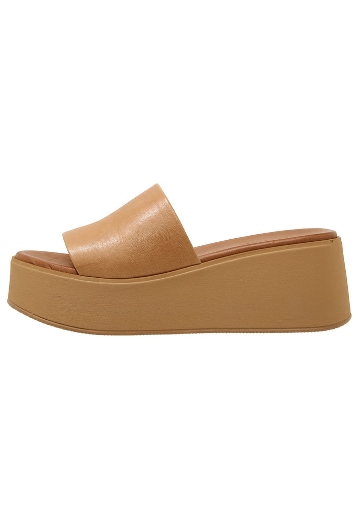 Inuovo Pantoletten Leder Hellbraun - surf4shoes