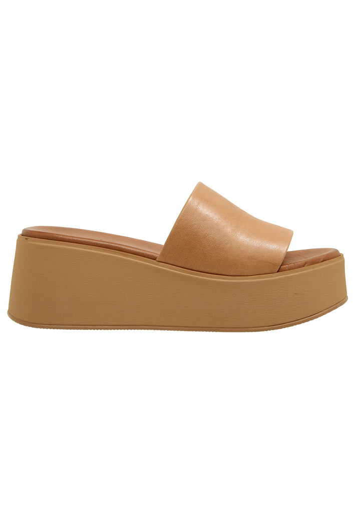 Inuovo Pantoletten Leder Hellbraun - surf4shoes