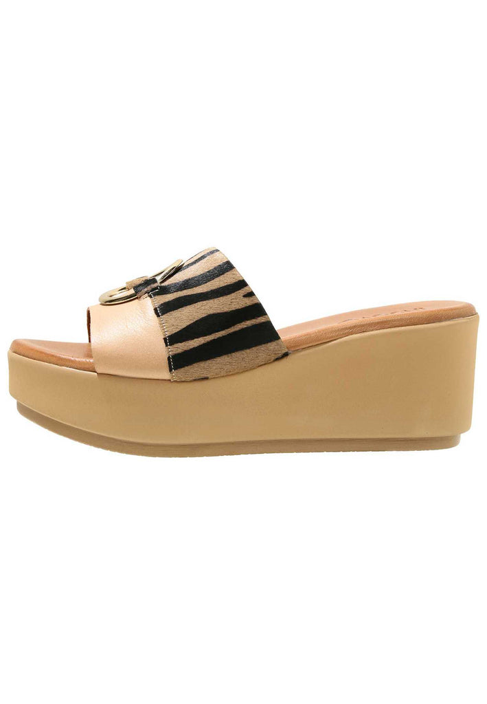 Inuovo Pantoletten Leder Braun/Schwarz - surf4shoes