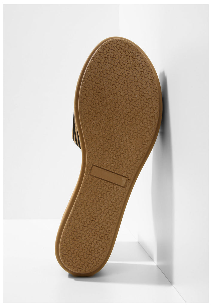 Inuovo Pantoletten Leder Braun/Schwarz - surf4shoes