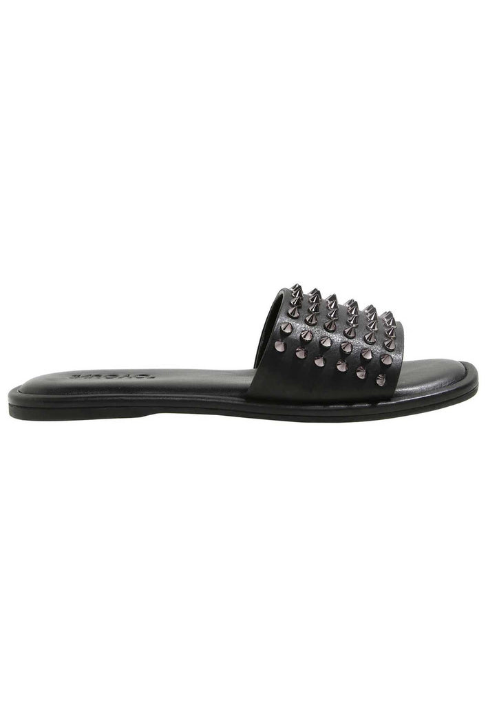 Inuovo Pantoletten Leder Schwarz - surf4shoes