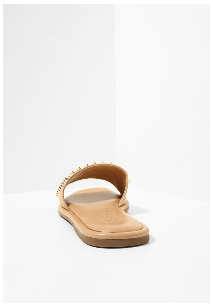 Inuovo Pantoletten Leder Hellbraun - surf4shoes