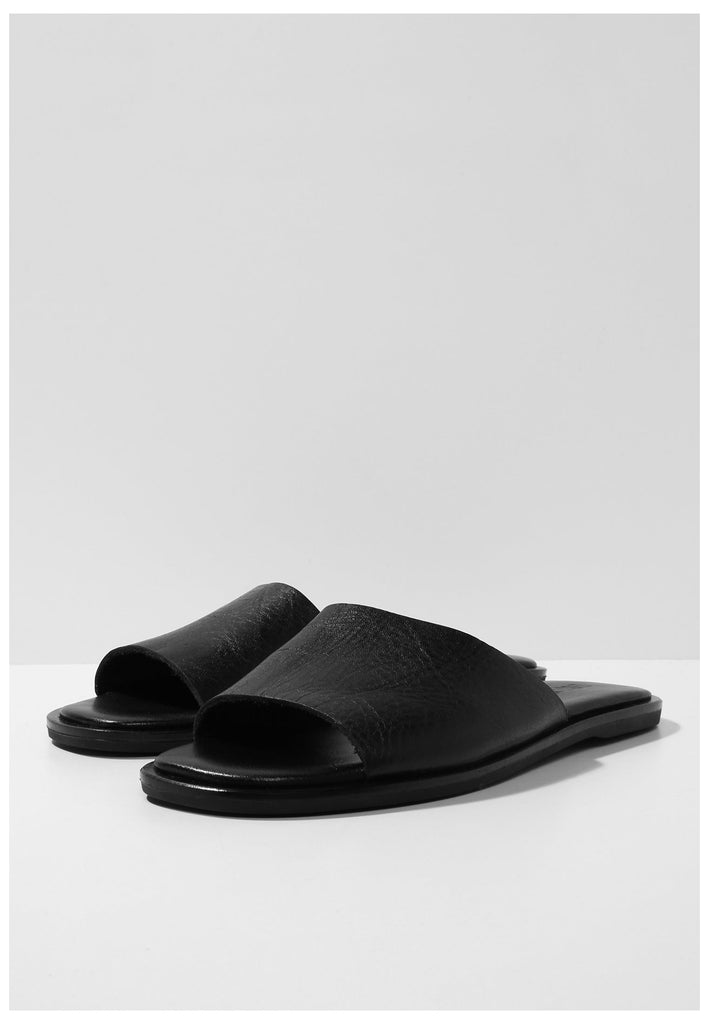 Inuovo Pantoletten Leder Schwarz - surf4shoes