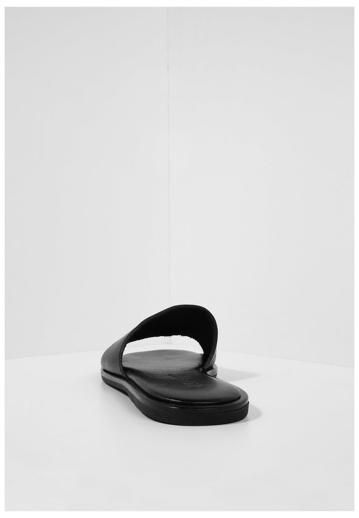 Inuovo Pantoletten Leder Schwarz - surf4shoes