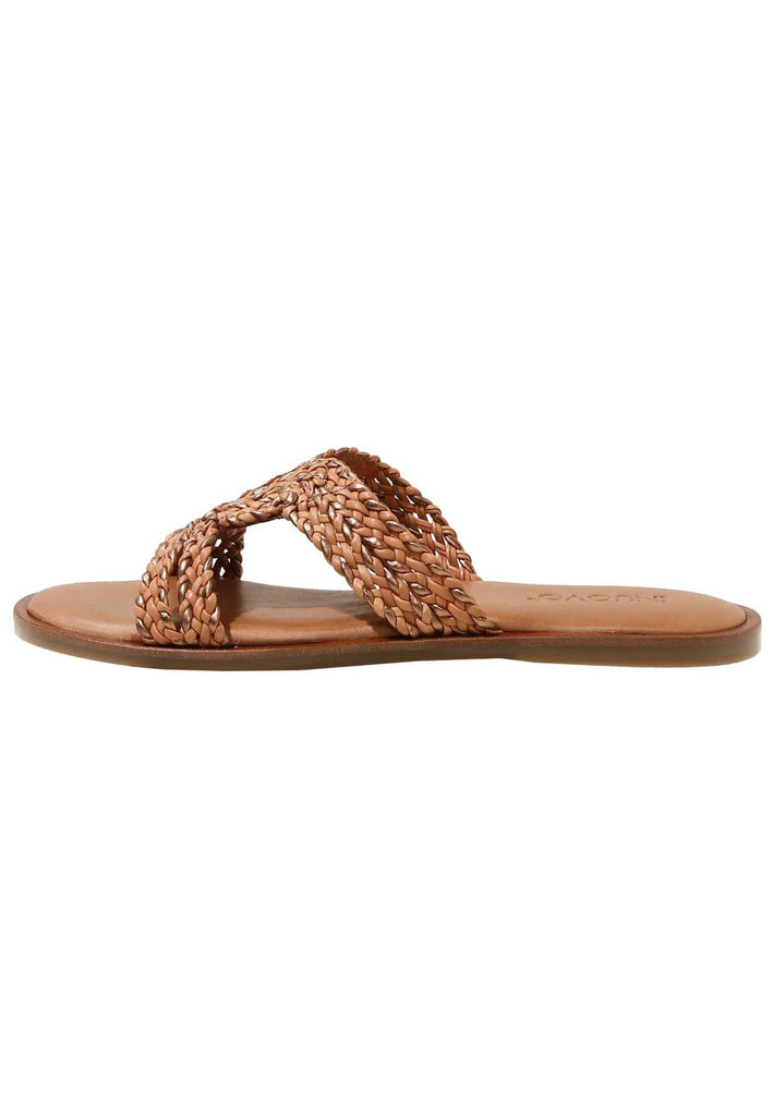 Inuovo Pantoletten Leder Mittelbraun - surf4shoes