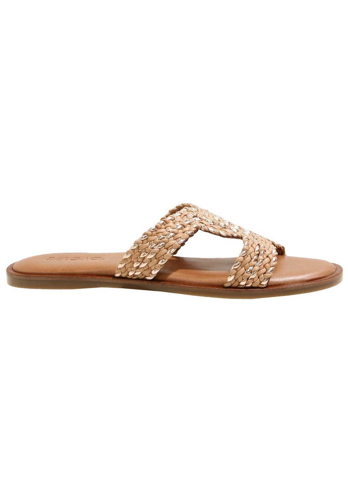 Inuovo Pantoletten Leder Hellbraun - surf4shoes