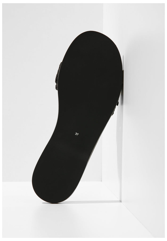 Inuovo Pantoletten Leder Schwarz - surf4shoes