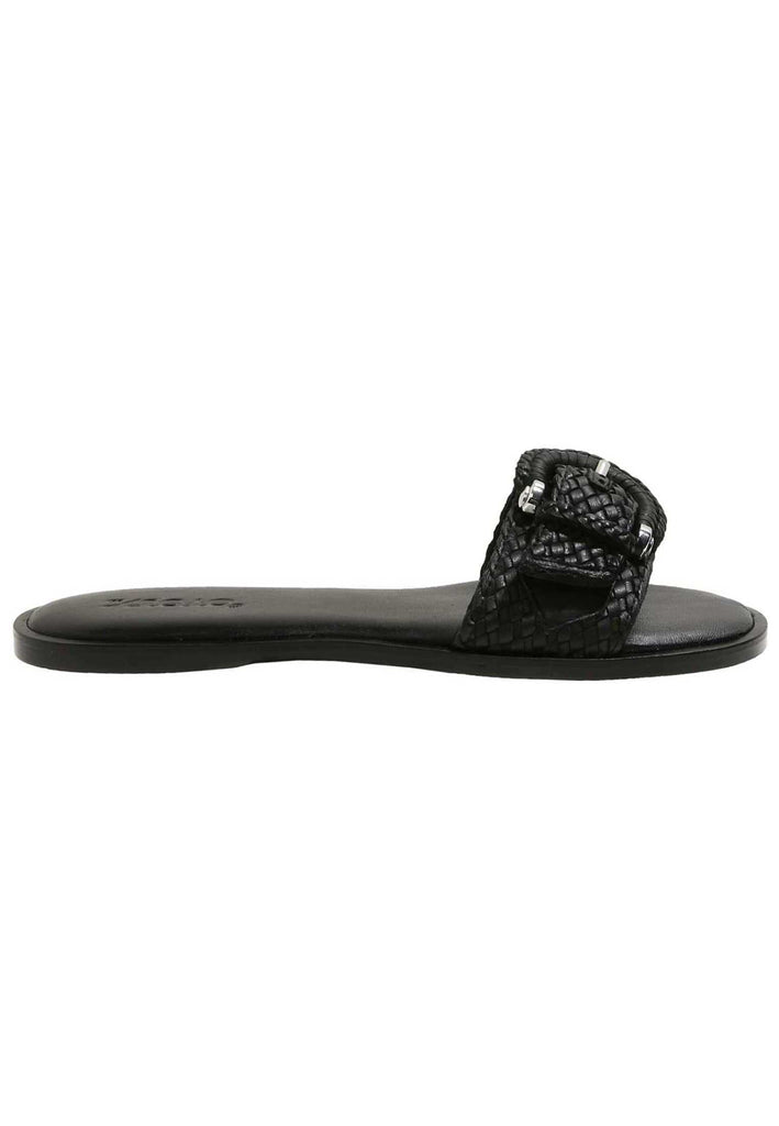Inuovo Pantoletten Leder Schwarz - surf4shoes