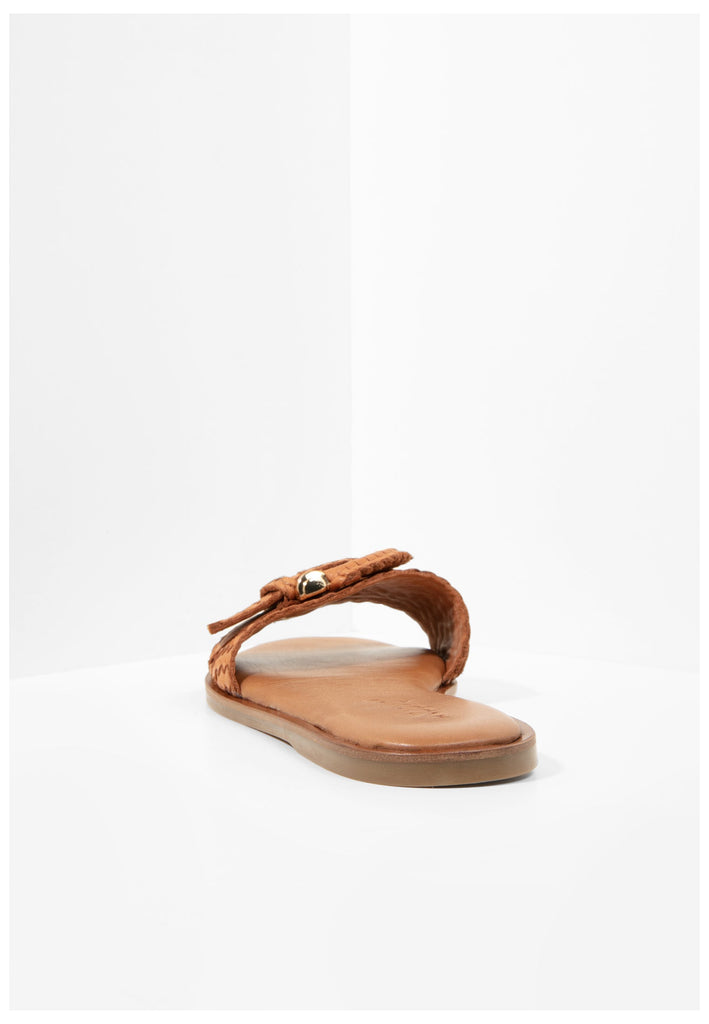 Inuovo Pantoletten Leder Mittelbraun - surf4shoes