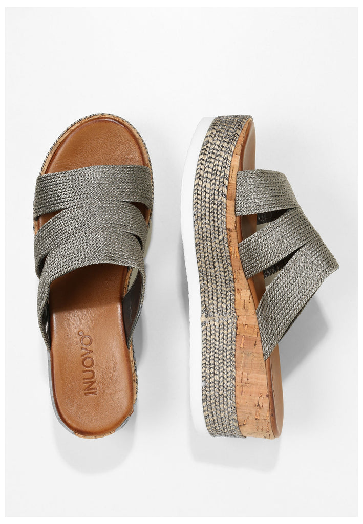 Inuovo Pantoletten Textil Pewter - surf4shoes