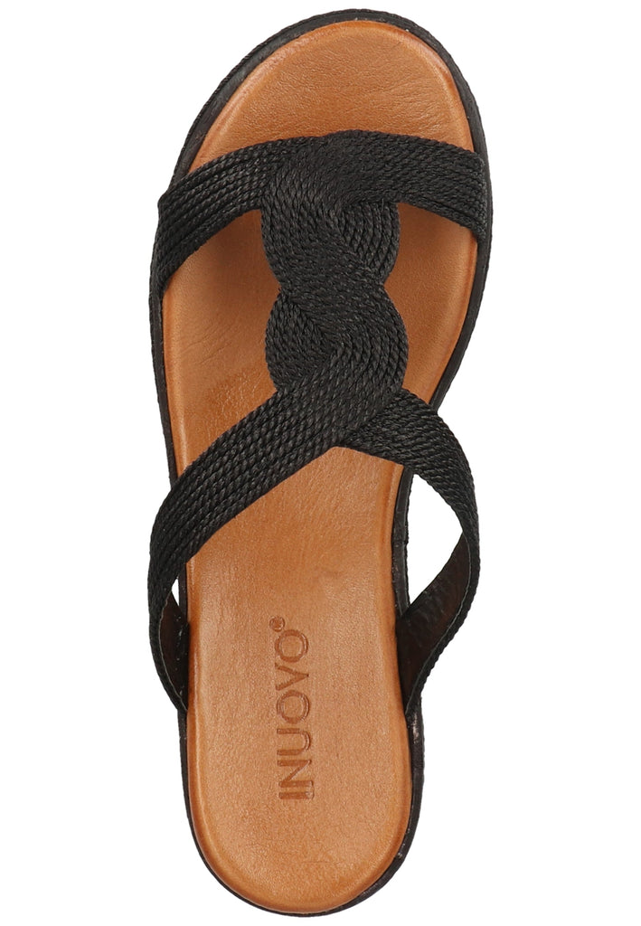 Inuovo Pantoletten Textil Schwarz - surf4shoes