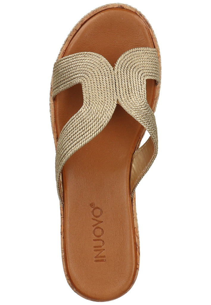 Inuovo Pantoletten Textil Gold - surf4shoes
