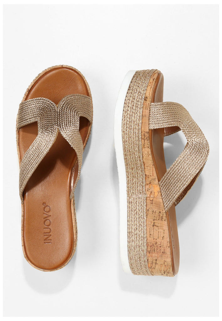 Inuovo Pantoletten Textil Rosegold - surf4shoes
