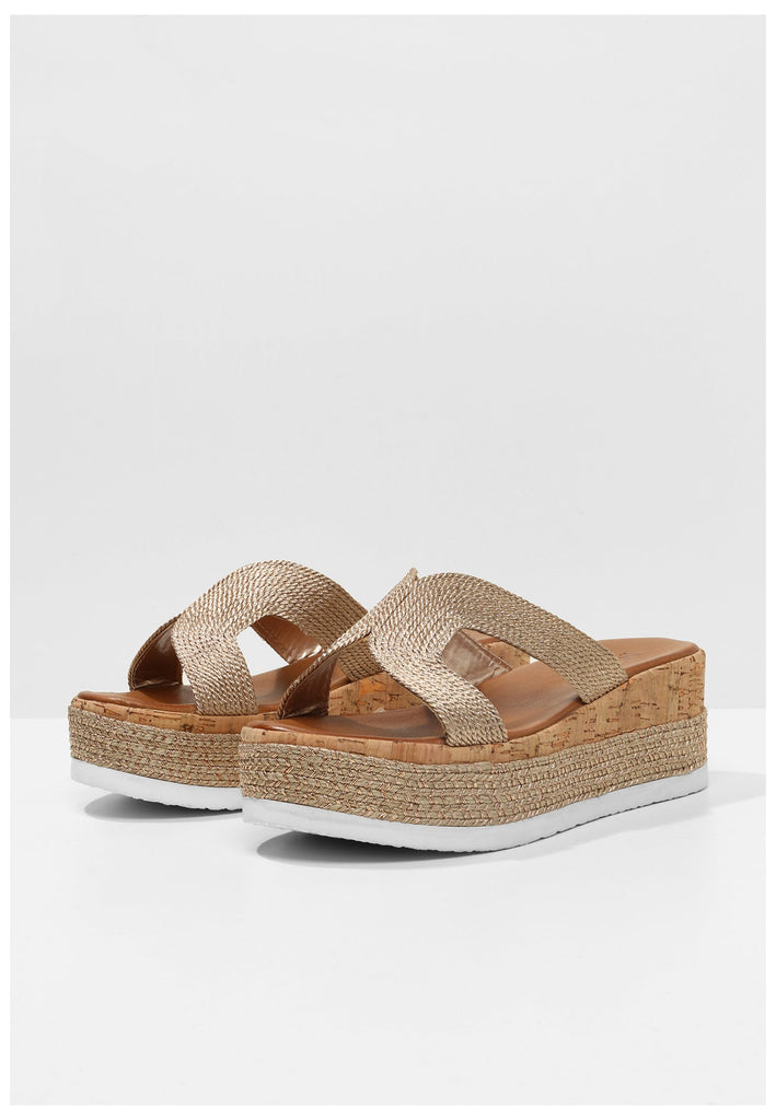 Inuovo Pantoletten Textil Rosegold - surf4shoes